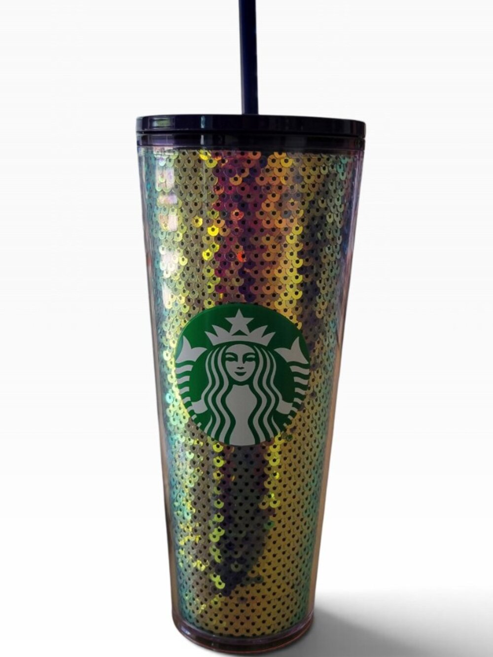 Starbucks 2020 Holiday Dark Purple Sequin Venti Cold Cup Tumbler (24 oz)